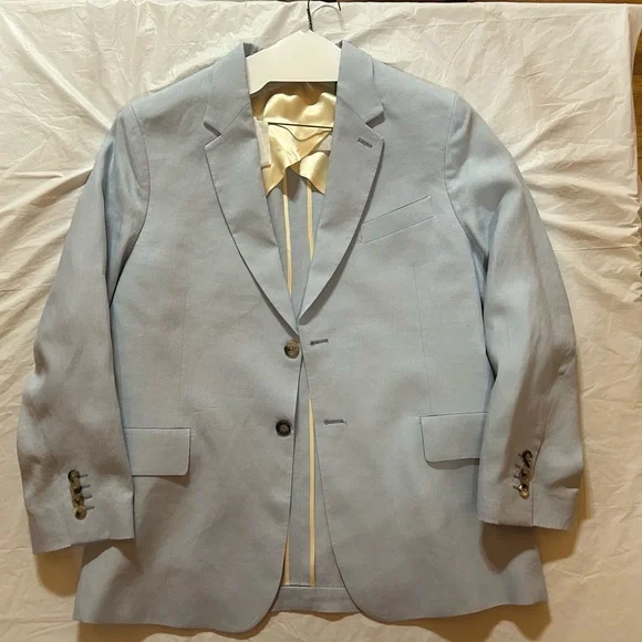 Paul Smith 100% Linen Light Blue Jacket - Picture 1 of 4